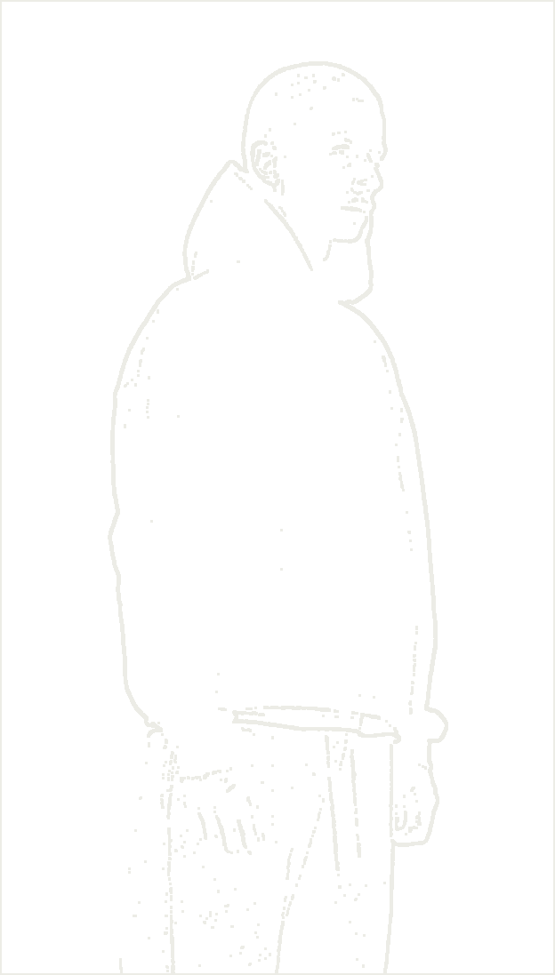 Crew logo hoodie Green as a line drawing