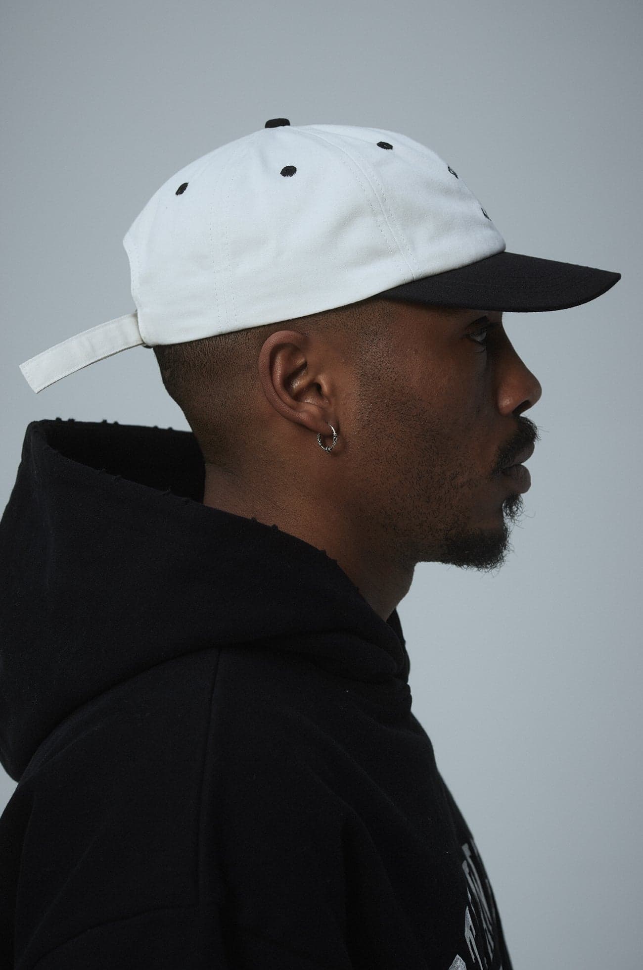 2-tone natural Crew logo cap — view 3