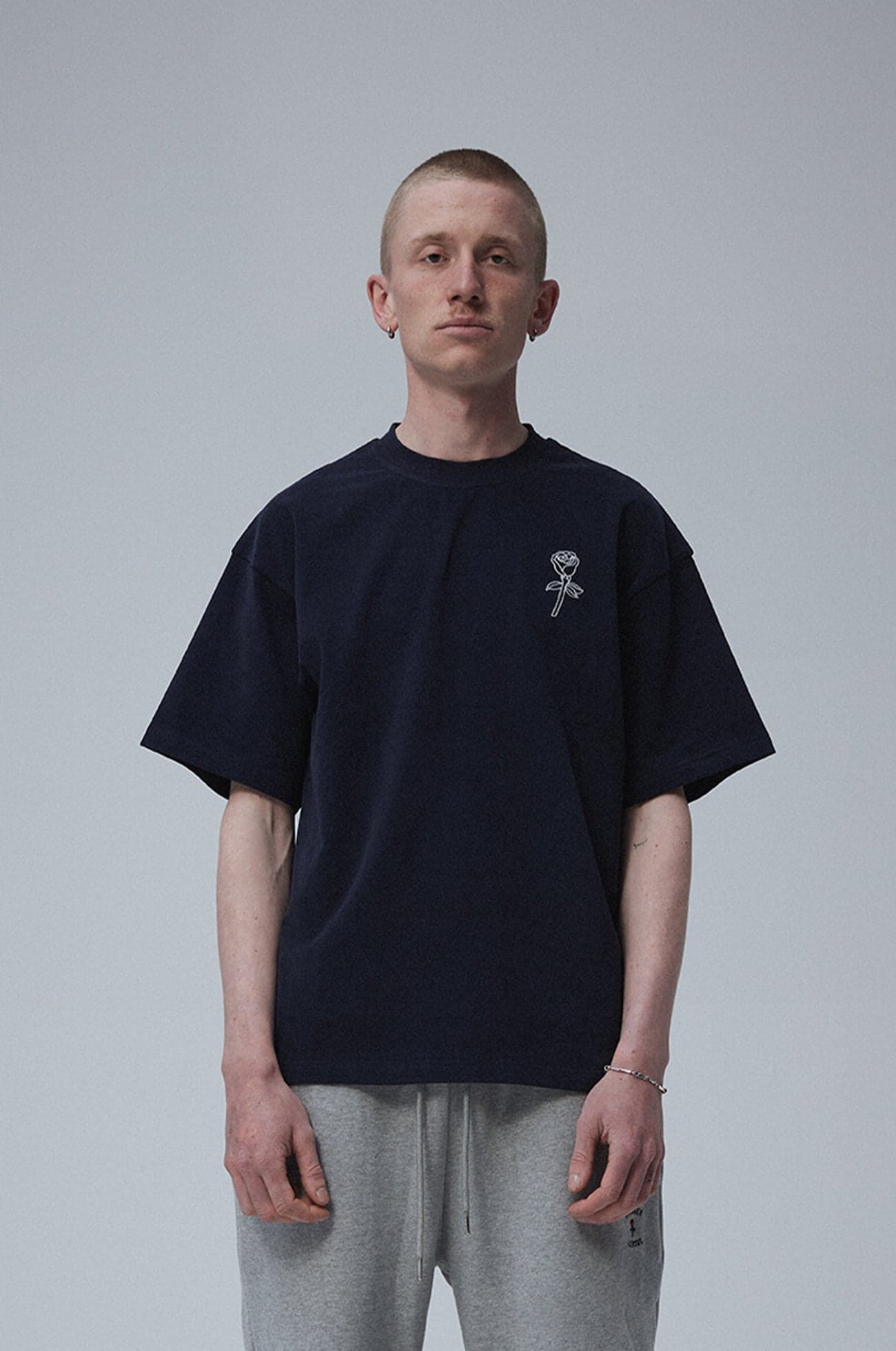 Big rose t-shirt Navy