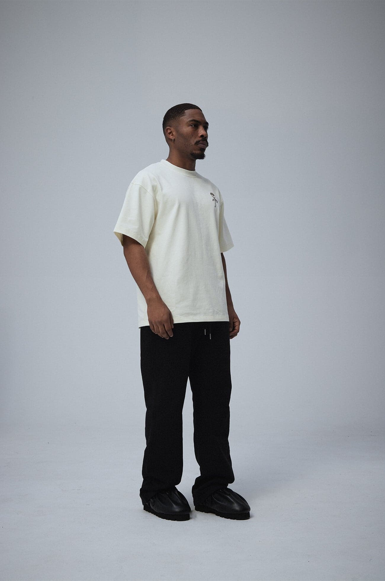 Big rose t-shirt Cream — view 3