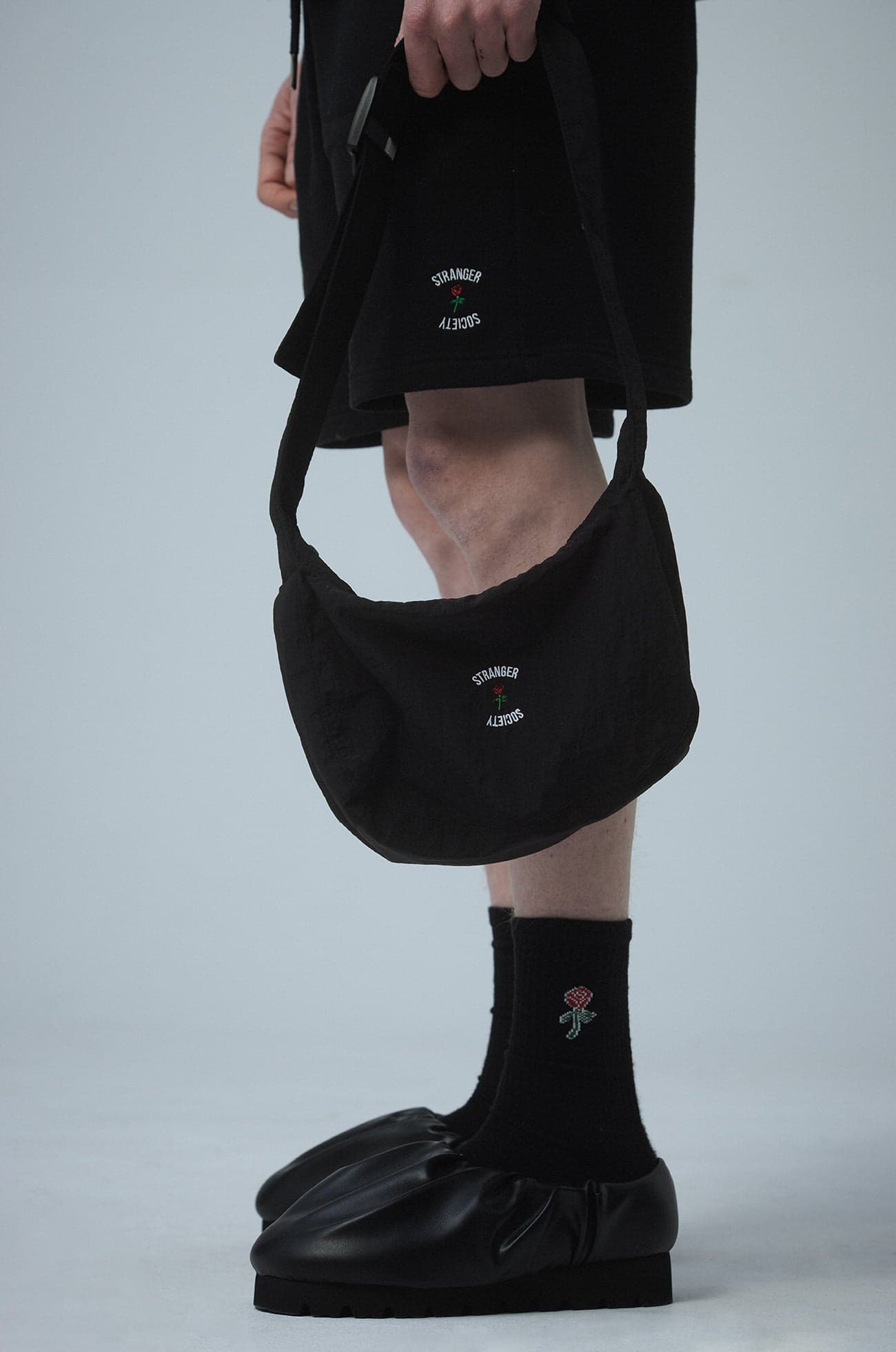Black Crew logo Crossbody bag
