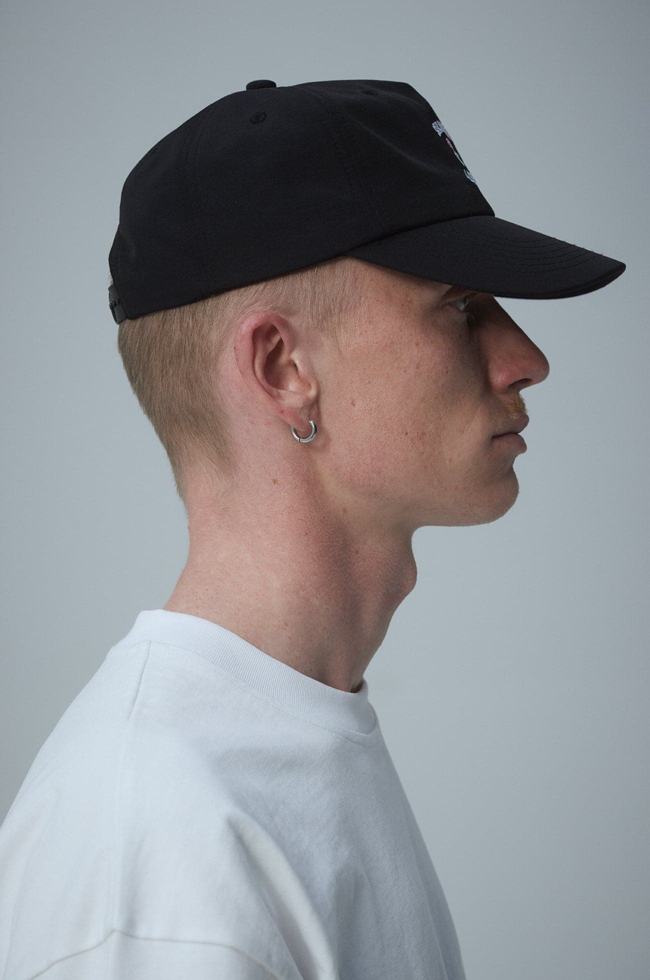 Black Crew logo nylon cap — view 4