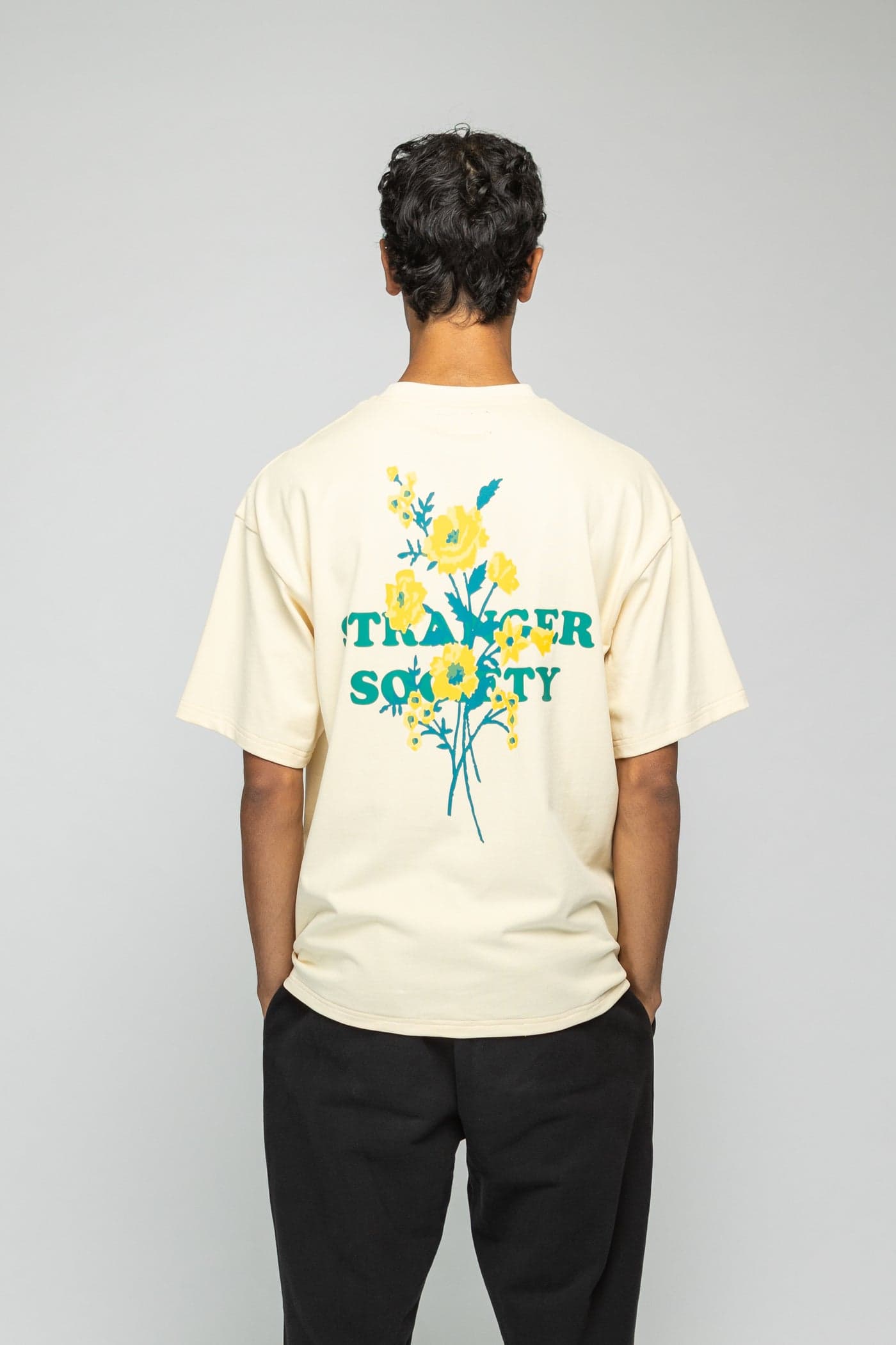 Bold Bouquet Tshirt - Nude — view 4
