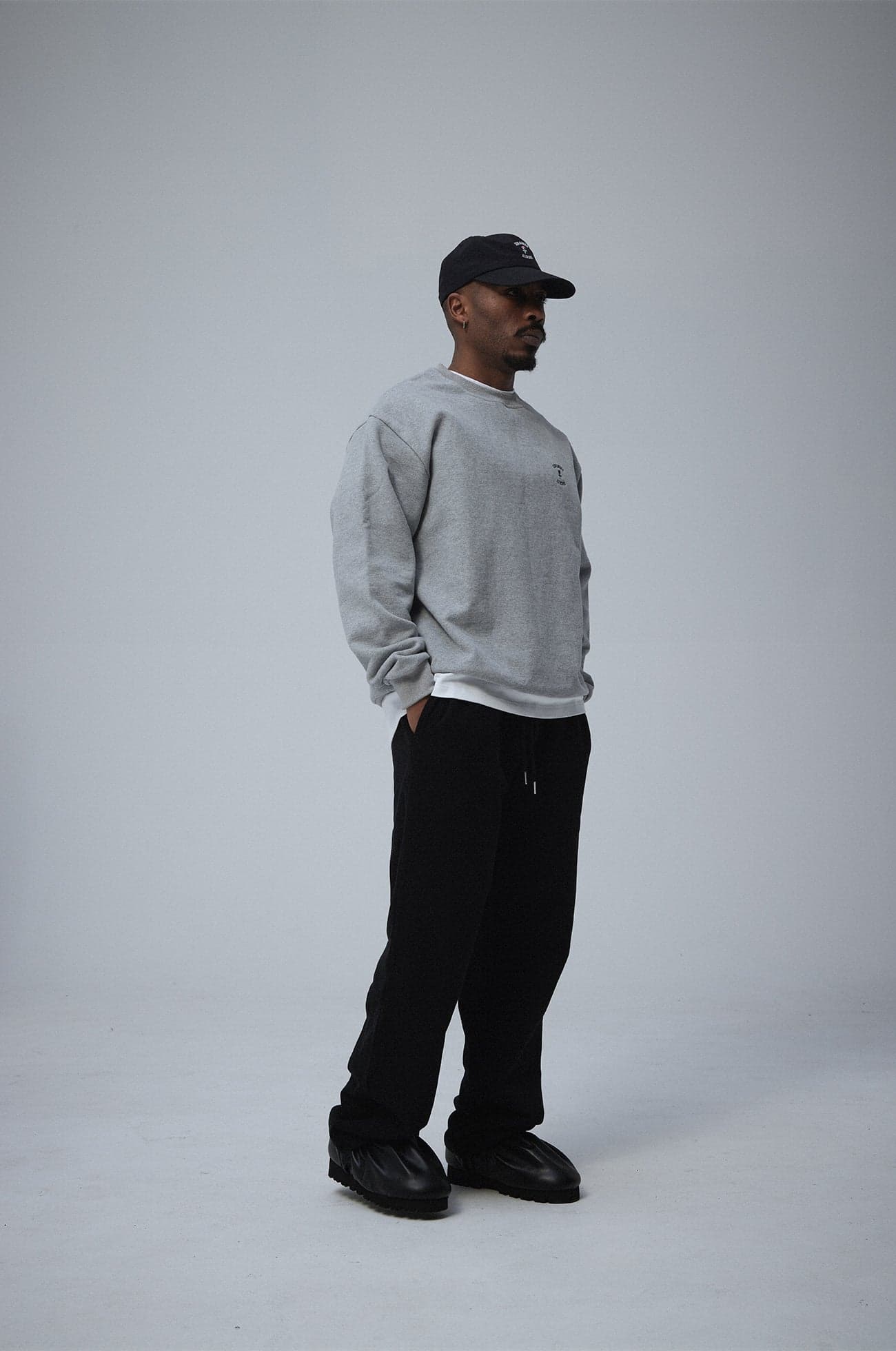 Crew logo crewneck Ash melange — view 3