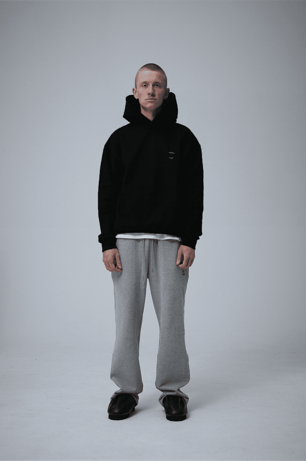 Crew logo hoodie Black