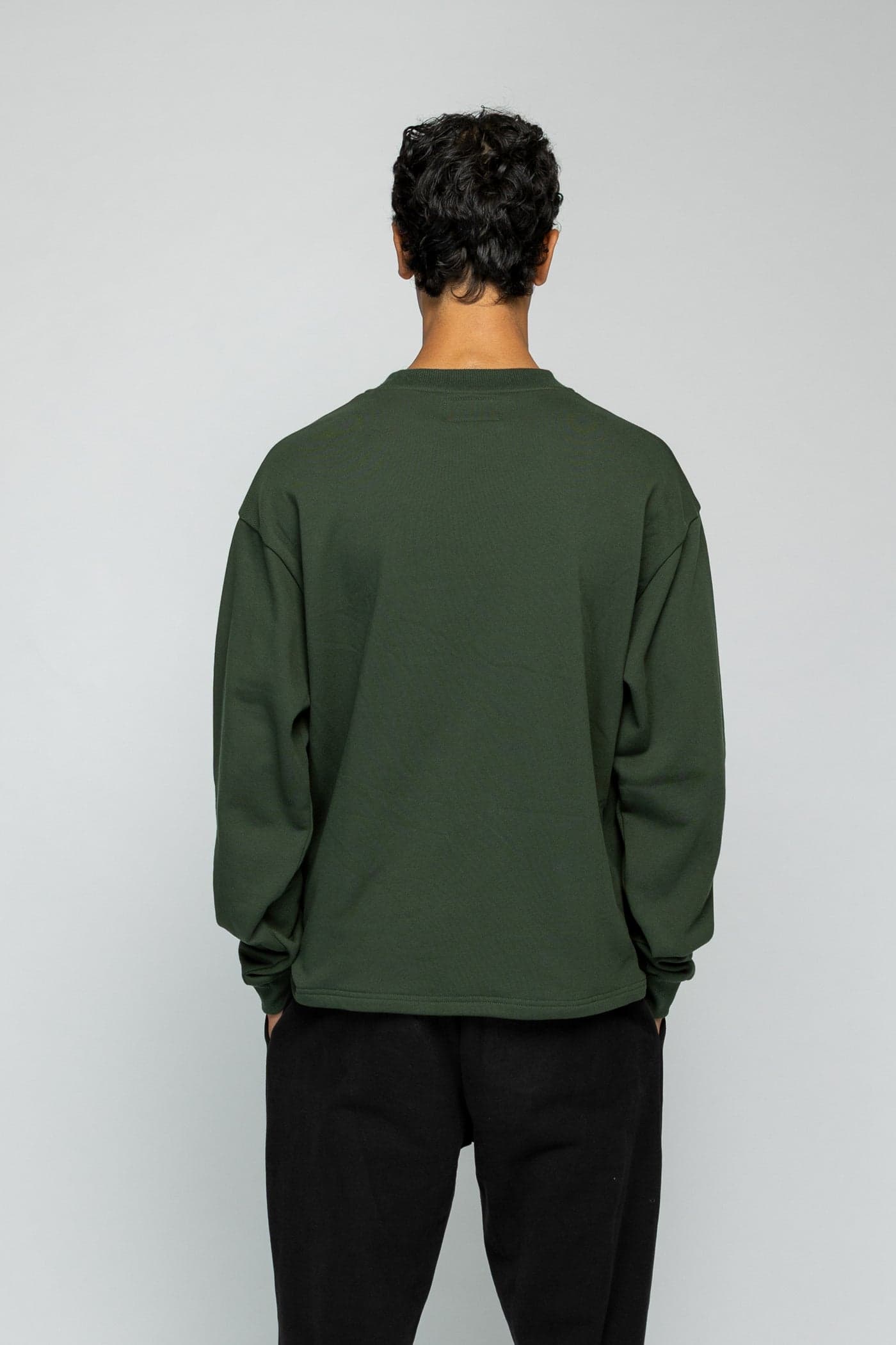 Crew Longsleeve Sweater - Green — view 4