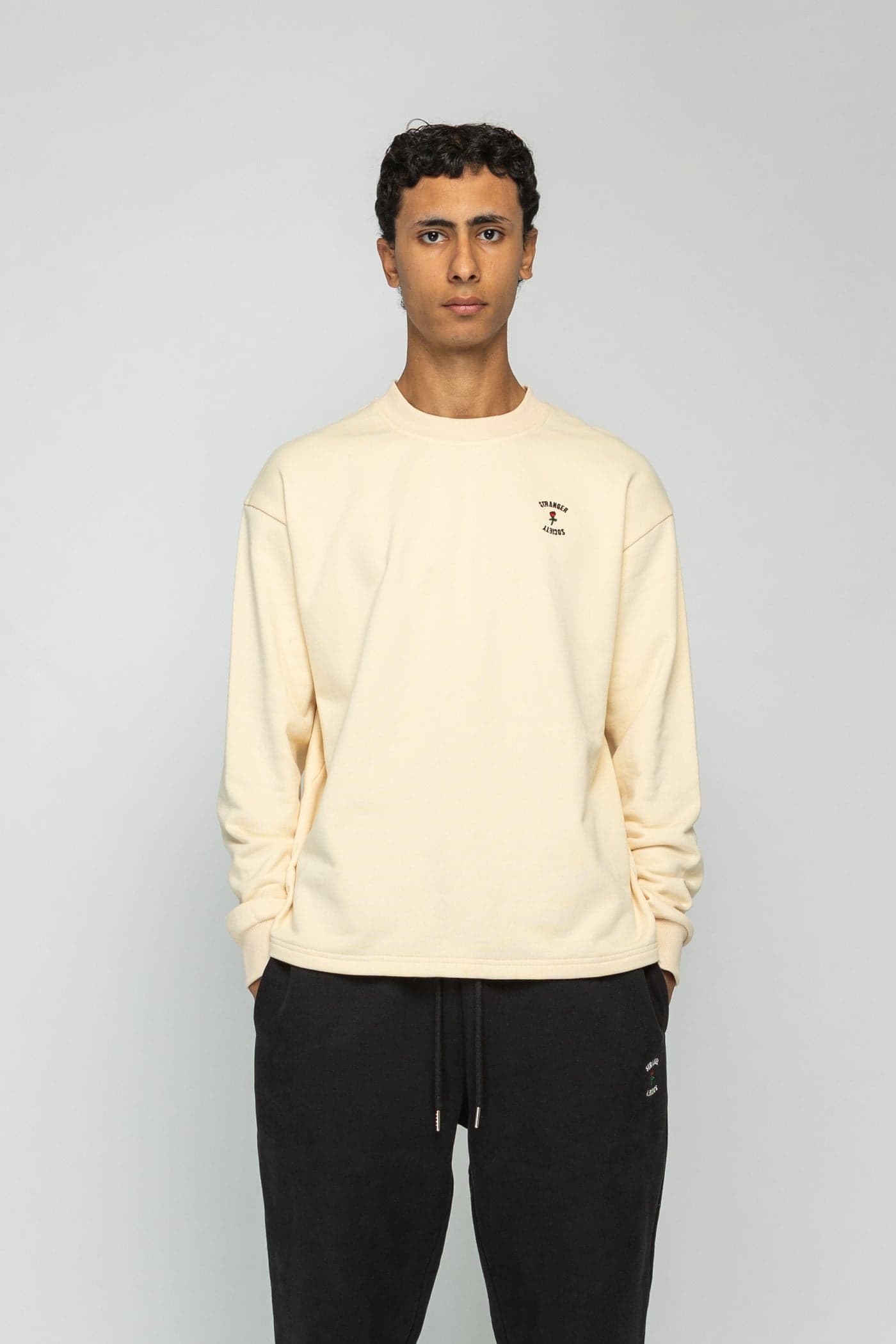 Crew Longsleeve Sweater - Nude — view 3