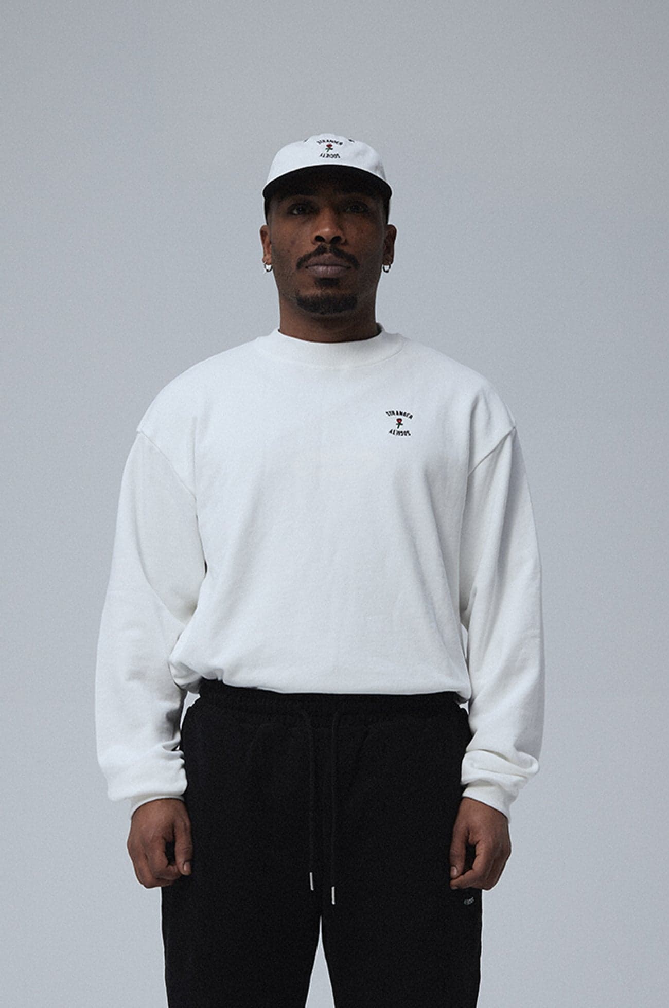 Crew logo longsleeve White