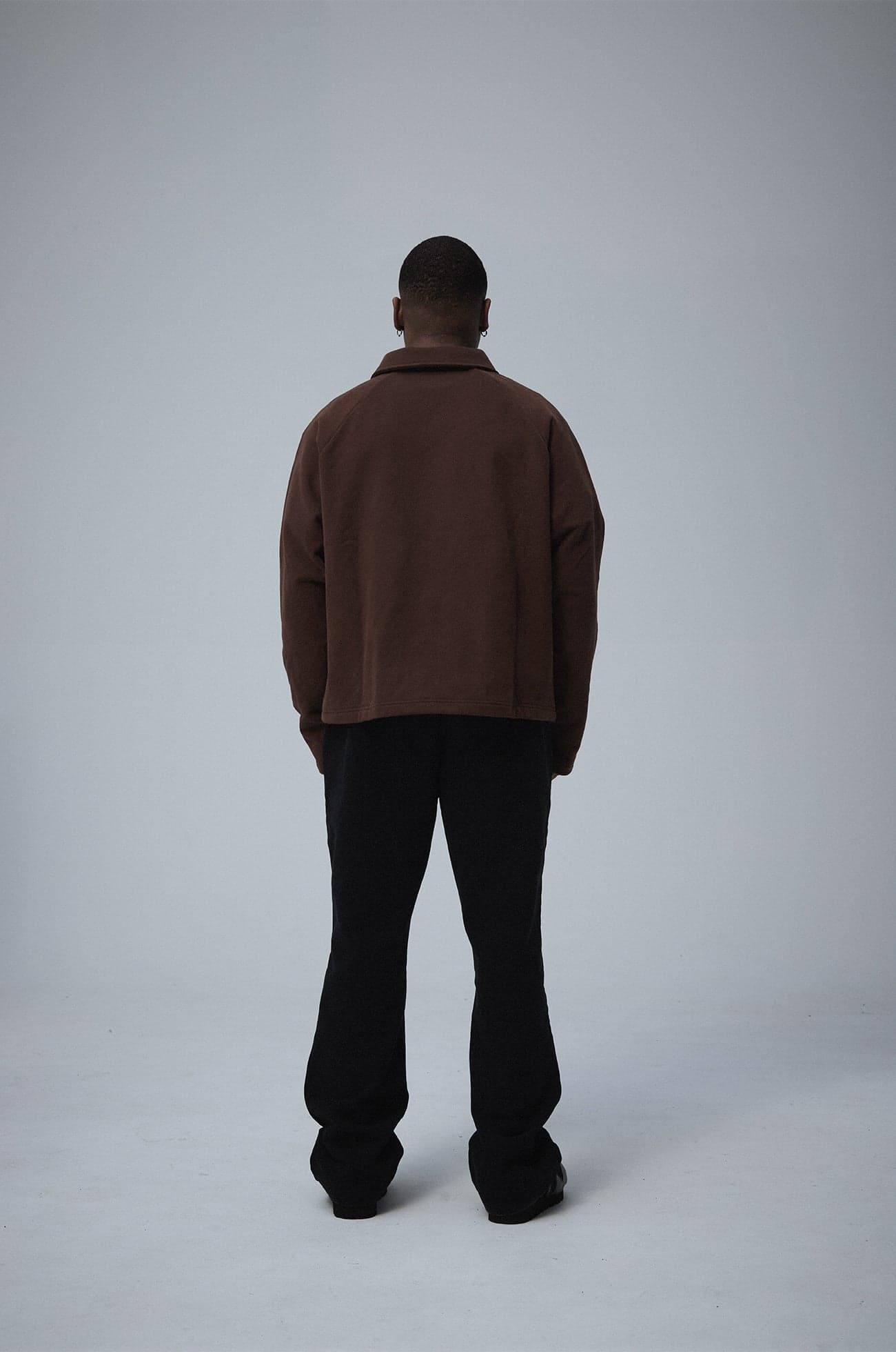 Polo zip sweater Big rose logo Brown — view 4